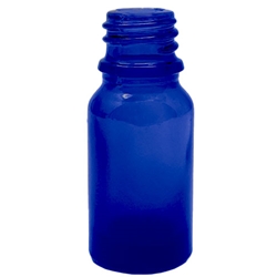 Boston Round Blue Glass Bottle