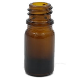 Boston Round Amber Glass Bottle