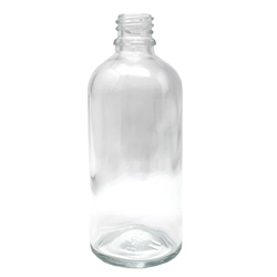 Boston Round Clear Glass Bottle