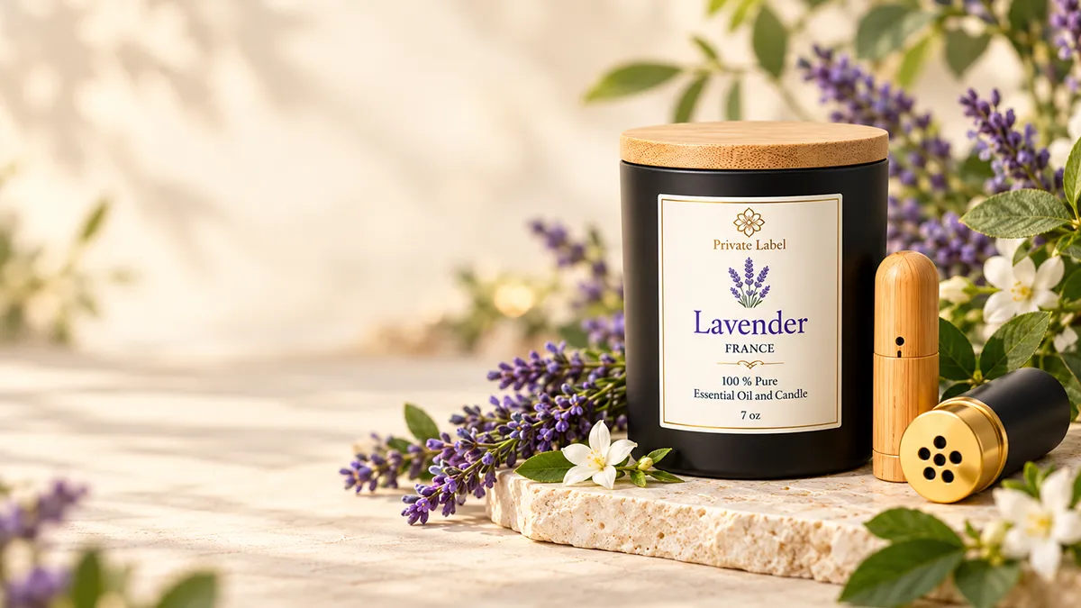 Private label lavender candle and aromatherapy inhalers coming in November